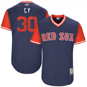 Men's Boston Red Sox Chris Young CY Majestic Navy 2017 Players Weekend Authentic Jersey