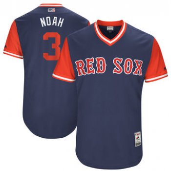 Men's Boston Red Sox Sandy Leon Noah Majestic Navy 2017 Players Weekend Authentic Jersey