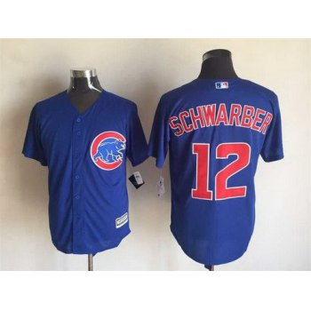 Men's Chicago Cubs #12 Kyle Schwarber Blue Alternate 2015 MLB Cool Base Jersey
