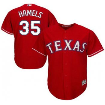 Men's Texas Rangers #35 Cole Hamels Alternate Red MLB Cool Base Jersey