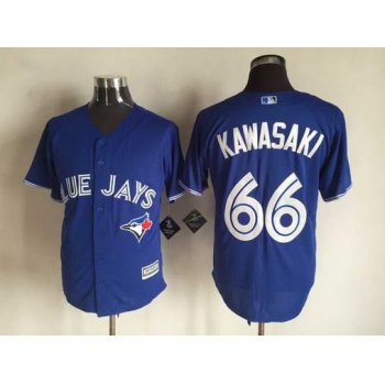 Men's Toronto Blue Jays #66 Munenori Kawasaki Alternate Blue 2015 MLB Cool Base Jersey