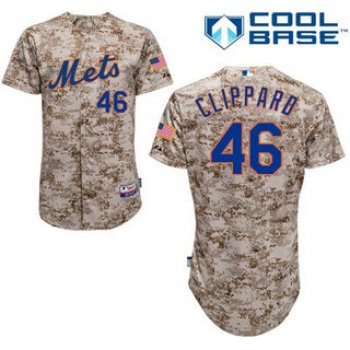 New York Mets #46 Tyler Clippard Camo Authentic Cool Base Jersey