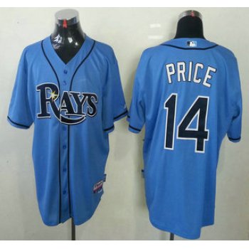 Tampa Bay Rays #14 David Price Light Blue Cool Base MLB Jersey