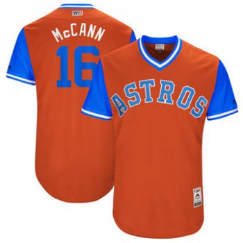 Men's Houston Astros Brian McCann McCann Majestic Orange 2017 Players Weekend Authentic Jersey