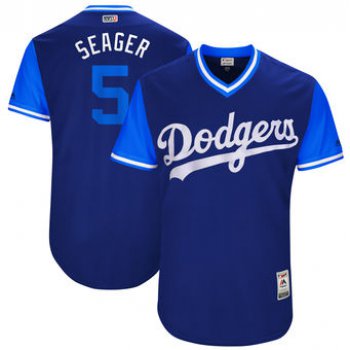 Men's Los Angeles Dodgers Corey Seager Seager Majestic Royal 2017 Players Weekend Authentic Jersey