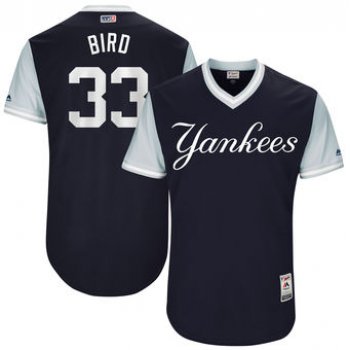 Men's New York Yankees Greg Bird Bird Majestic Navy 2017 Players Weekend Authentic Jersey