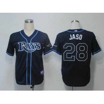 MLB Jerseys Tampa Bay Rays 28 Jaso Dark Blue Cool Base