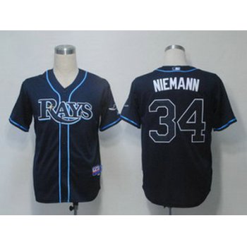 MLB Jerseys Tampa Bay Rays 34 Niemann Dark Blue Cool