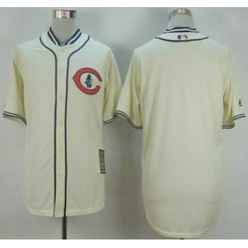 Men's Chicago Cubs Blank Cream 1929 Turn Back The Clock Jersey