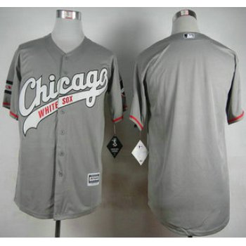 Men's Chicago White Sox Blank 2015 Gray Jersey
