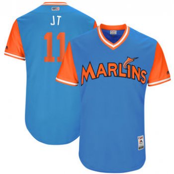 Men's Miami Marlins JT Realmuto JT Majestic Blue 2017 Players Weekend Authentic Jersey