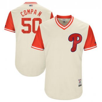 Men's Philadelphia Phillies Hector Neris Compa N Majestic Tan 2017 Players Weekend Authentic Jersey