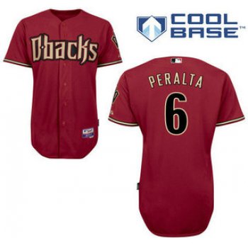 Men's Arizona Diamondbacks #6 David Peralta Alternate Red MLB Cool Base Jersey