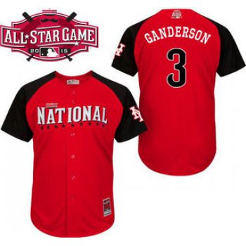 National League New York Mets #3 Curtis Granderson Red 2015 All-Star BP Jersey