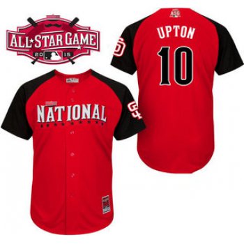 National League San Diego Padres #10 Justin Upton Red 2015 All-Star Game Player Jersey