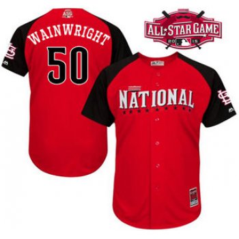 National League St.Louis Cardinals #50 Adam Wainwright Red 2015 All-Star Game Player Jersey