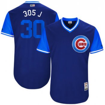 Men's Chicago Cubs Jon Jay 305 J Majestic Royal 2017 Players Weekend Authentic Jersey