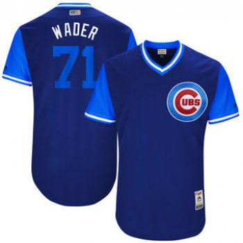 Men's Chicago Cubs Wade Davis Wader Majestic Royal 2017 Players Weekend Authentic Jersey