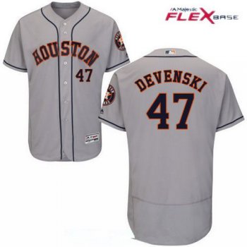 Men's Houston Astros #47 Chris Devenski Gray Road Stitched MLB Majestic Flex Base Jersey
