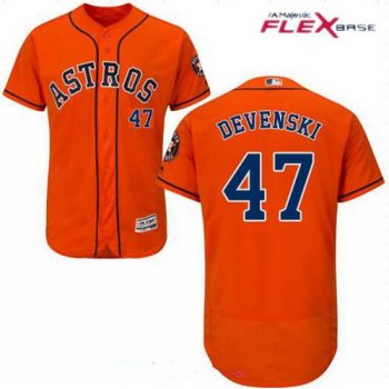 Men's Houston Astros #47 Chris Devenski Orange Alternate Stitched MLB Majestic Flex Base Jersey