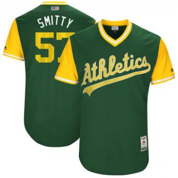 Men's Oakland Athletics Josh Smith Smitty Majestic Green 2017 Players Weekend Authentic Jersey