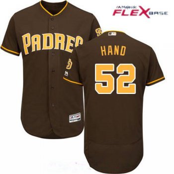 Men's San Diego Padres #52 Brad Hand Brown Alternate Stitched MLB Majestic Flex Base Jersey