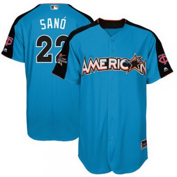 Men's American League Minnesota Twins #22 Miguel Sano Majestic Blue 2017 MLB All-Star Game Home Run Derby Player Jersey