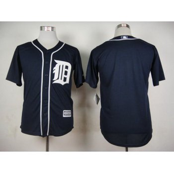 Men's Detroit Tigers Blank 2015 Navy Blue Jersey