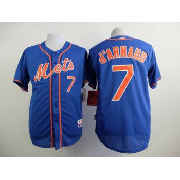 Men's New York Mets #7 Travis D'Arnaud Blue Jersey
