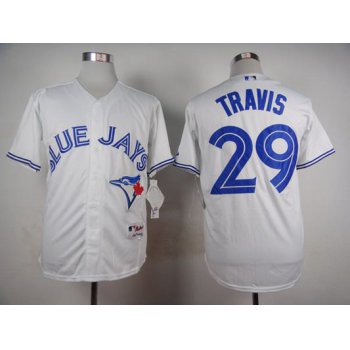 Men's Toronto Blue Jays #29 Devon Travis White Jersey