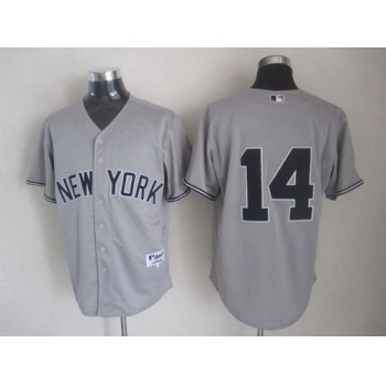 Men's Men's New York Yankees #14 Stephen Drew Gray Jersey