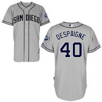 San Diego Padres #40 Odrisamer Despaigne Gray Jersey