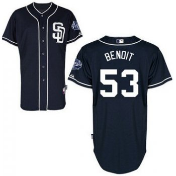 San Diego Padres #53 Joaquin Benoit Navy Blue Jersey