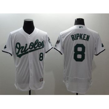 Men's Baltimore Orioles #8 Cal Ripken White Celtic Flexbase Authentic Collection Stitched MLB Jersey