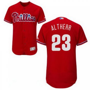 Men's Philadelphia Phillies #23 Aaron Altherr Red Alternate Stitched MLB Majestic Flex Base Jersey