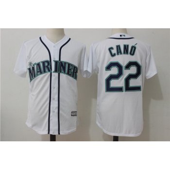 Men's Seattle Mariners #22 Robinson Cano White Home Stitched MLB Majestic Cool Base Jersey