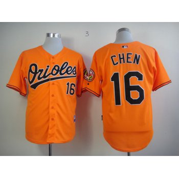 Baltimore Orioles #16 Wei-Yin Chen Orange Jersey