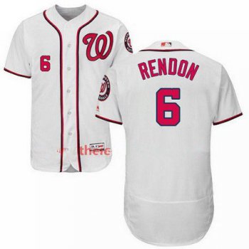 Men's Majestic Washington Nationals #6 Anthony Rendon White Flexbase Authentic Collection MLB Jersey