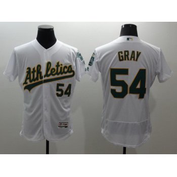 Men's Oakland Athletics #54 Sonny Gray White Flex Base 2016 MLB Player Baseball Jersey