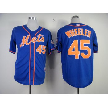 New York Mets #45 Zack Wheeler Blue Jersey
