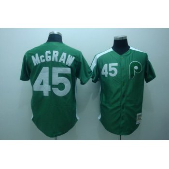 Philadelphia Phillies #45 Tug McGraw 1981 St. Patrick's Day Green Throwback jersey