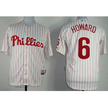 Philadelphia Phillies #6 Ryan Howard White Jersey