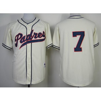 San Diego Padres #7 Tommy Medica 1948 Cream Jersey