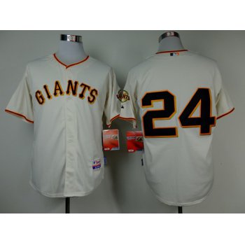San Francisco Giants #24 Willie Mays Cream Cool Base Jersey