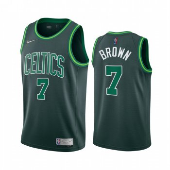 Boston Celtics #7 Jaylen Brown Green NBA Swingman 2020-21 Earned Edition Jersey