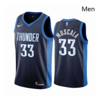 Men Oklahoma City Thunder 33 Mike Muscala Navy NBA Swingman 2020 21 Earned Edition Jersey