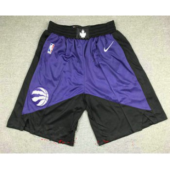 Men's toronto raptors purple with black nike swingman 2021 earned edition stitched shorts