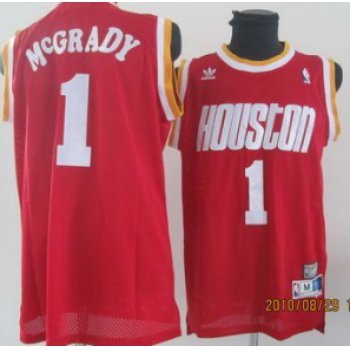 Houston Rockets #1 Tracy McGrady Red Swingman Throwback Jersey