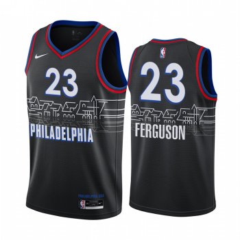 Nike 76ers #23 Terrance Ferguson Black NBA Swingman 2020-21 City Edition Jersey