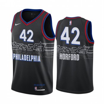 Nike 76ers #42 Al Horford Black NBA Swingman 2020-21 City Edition Jersey